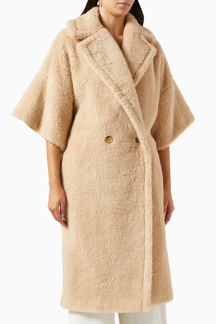 

Primo Oversized Coat in Shearling, Neutral