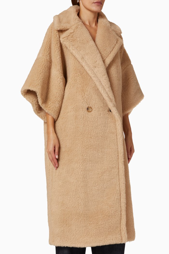 

Primo Oversized Coat in Shearling, White