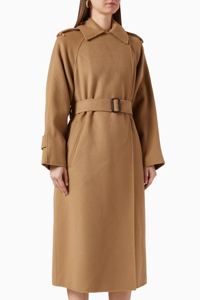 

Cobalto Belted Coat in Wool-blend, Brown