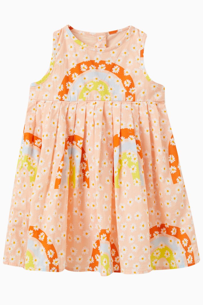 

Daisy Rainbow Dress in Cotton, Orange