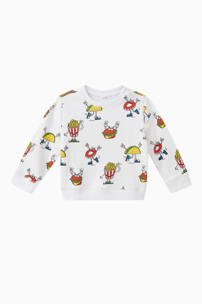 

Food-printed Sweatshirt in Cotton, Multicolour