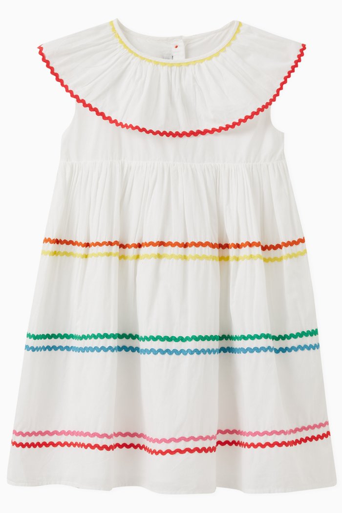 

Striped Dress in Cotton, Neutral