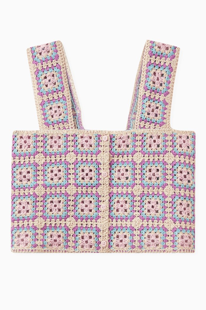 

Top in Crochet Knit, Multicolour