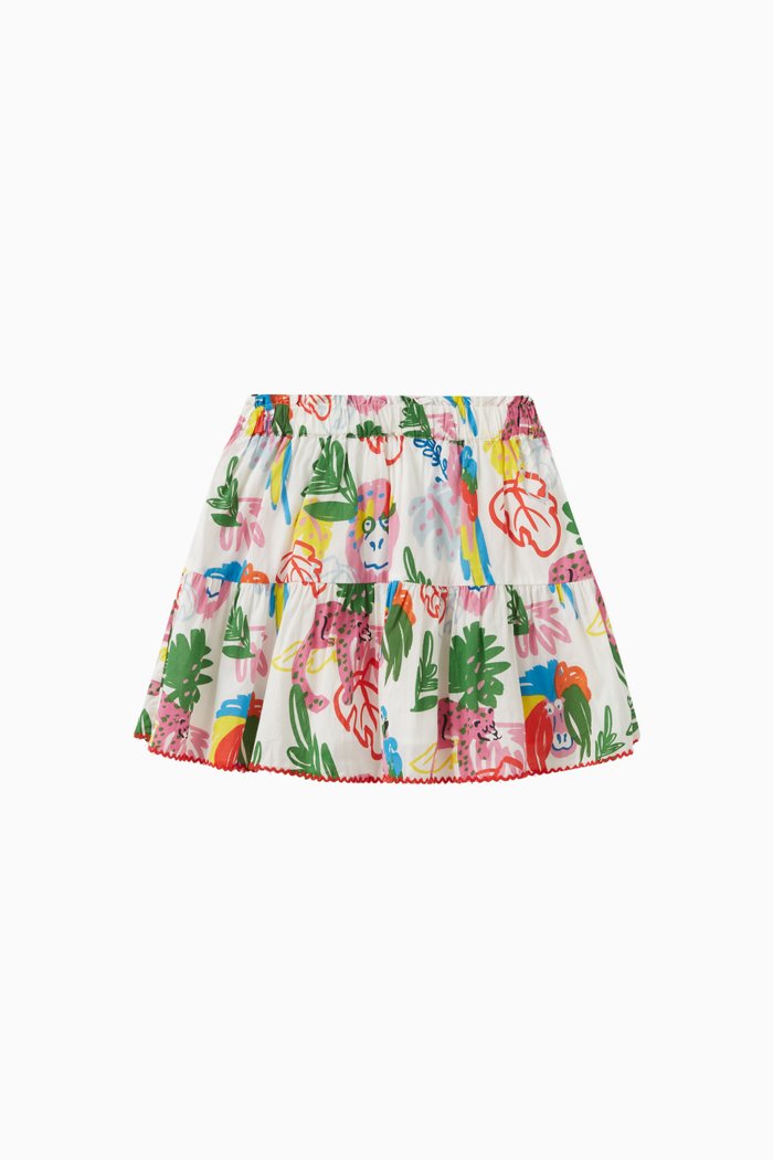 

Jungle Print Skirt in Cotton, Multicolour