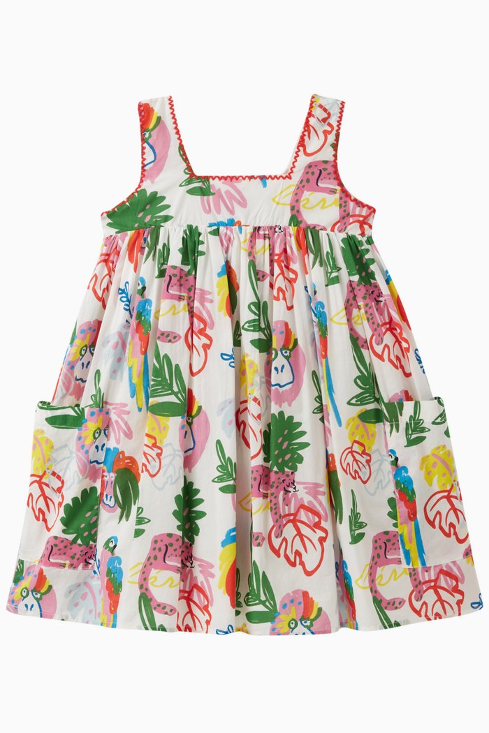 

Jungle Print Dress in Cotton, Multicolour