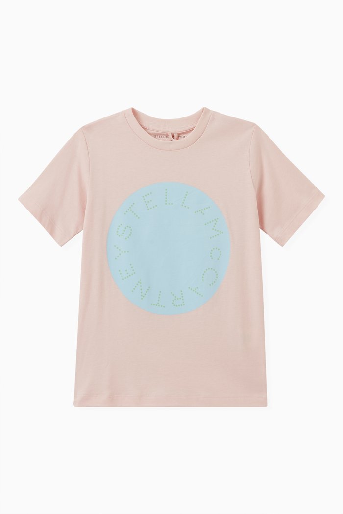 Logo T-shirt in Cotton, Pink