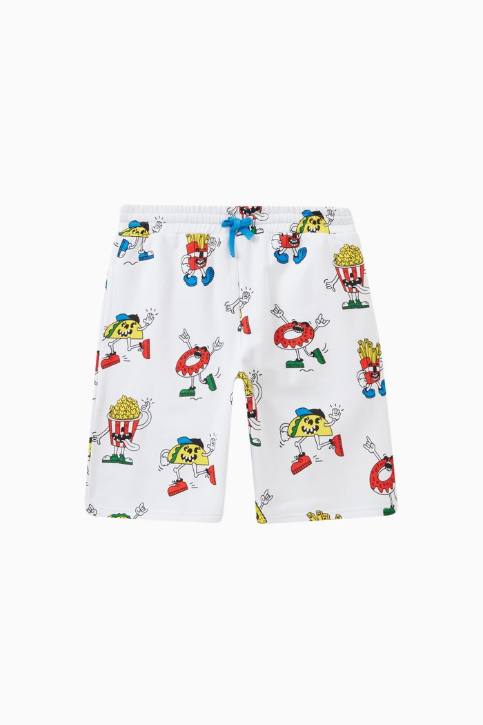 

Food Print Shorts in Organic Cotton, Multicolour
