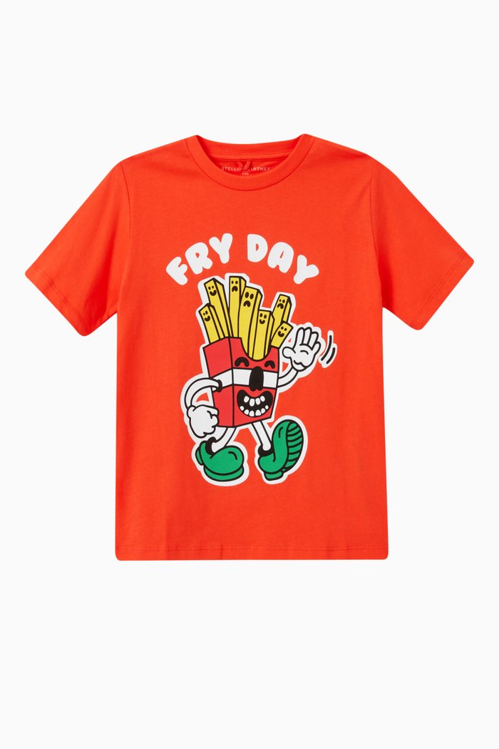 

Fries T-shirt in Cotton, Red