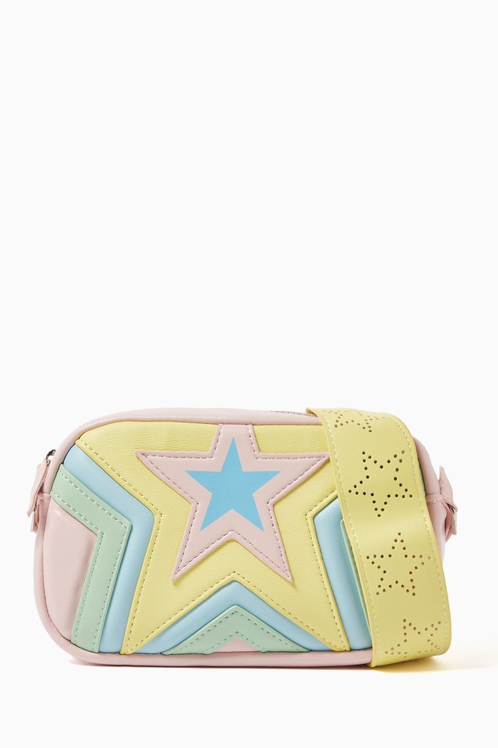 

Star Logo Crossbody Bag in Faux Leather, Multicolour