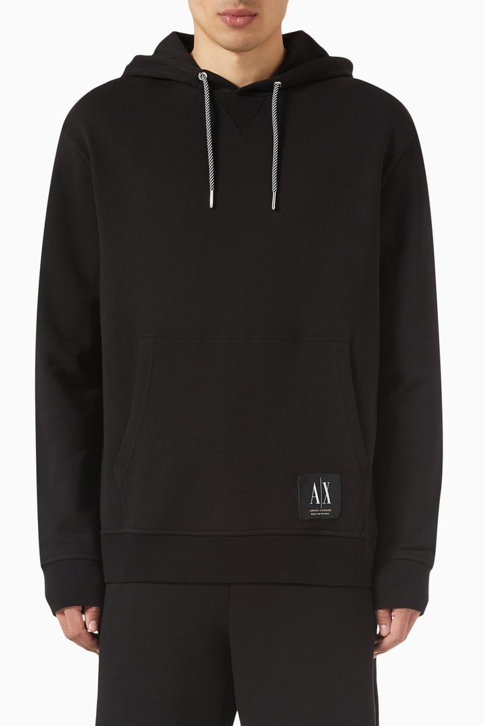 

Logo Hoodie in Cotton, Black
