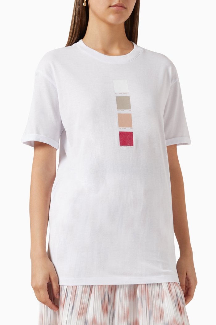

Shade Card T-shirt in Cotton Jersey, White