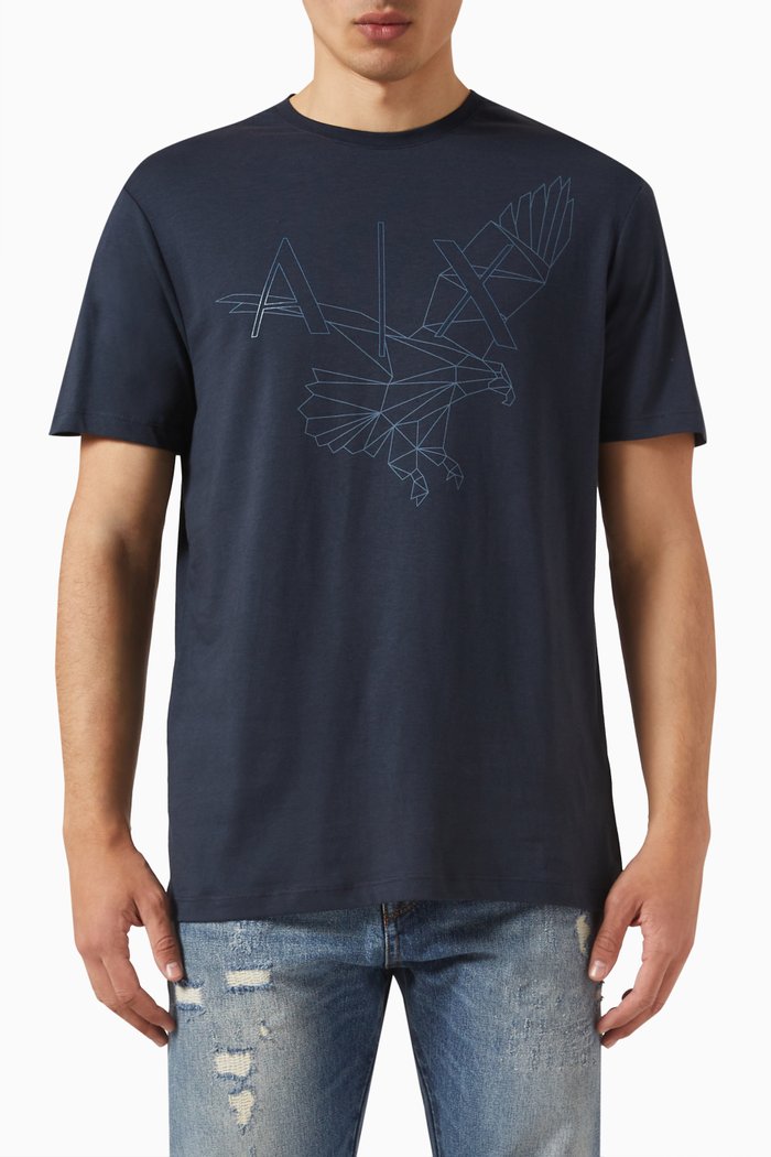 

Logo T-shirt in Cotton Jersey, Blue