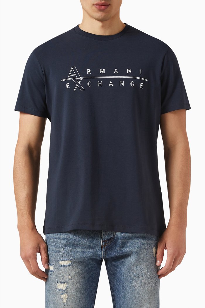 

Logo T-shirt in Cotton Jersey, Blue
