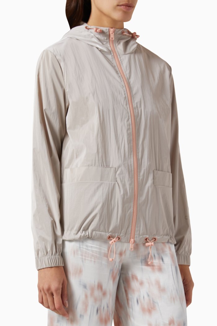 

Zip-up Hoodie in Nylon, White