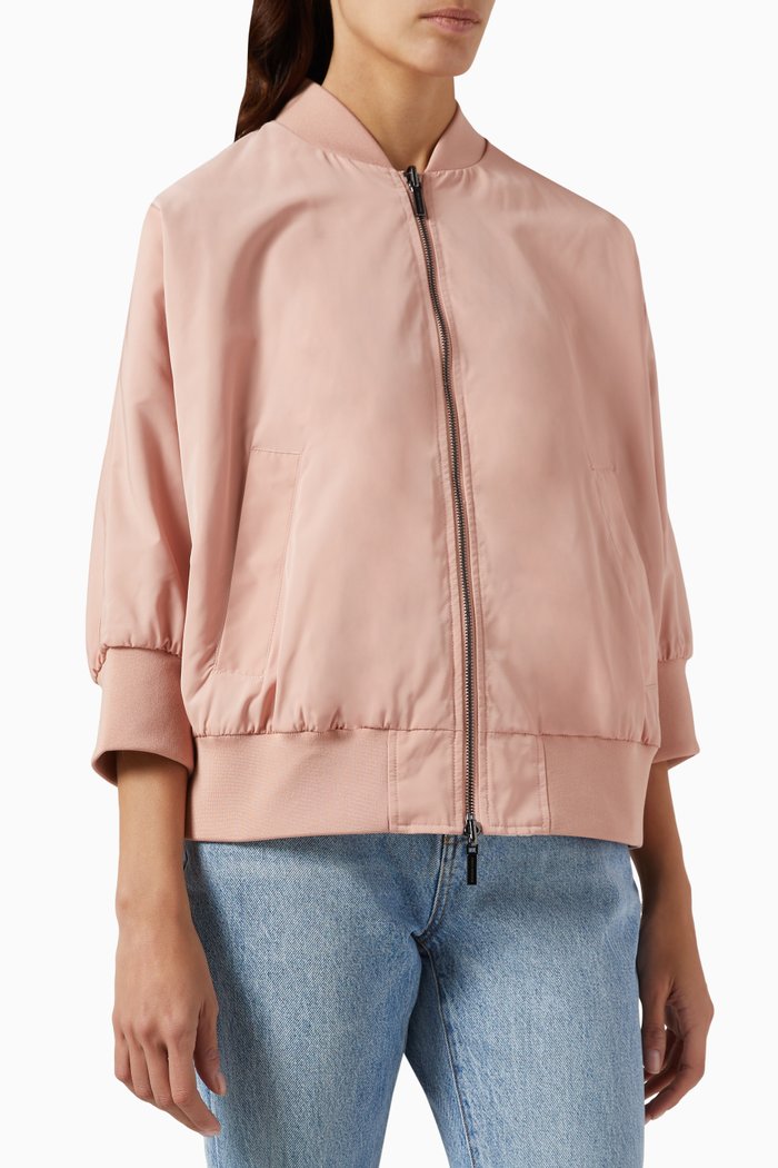 

Secret Garden Print Reversible Jacket in Nylon, Pink