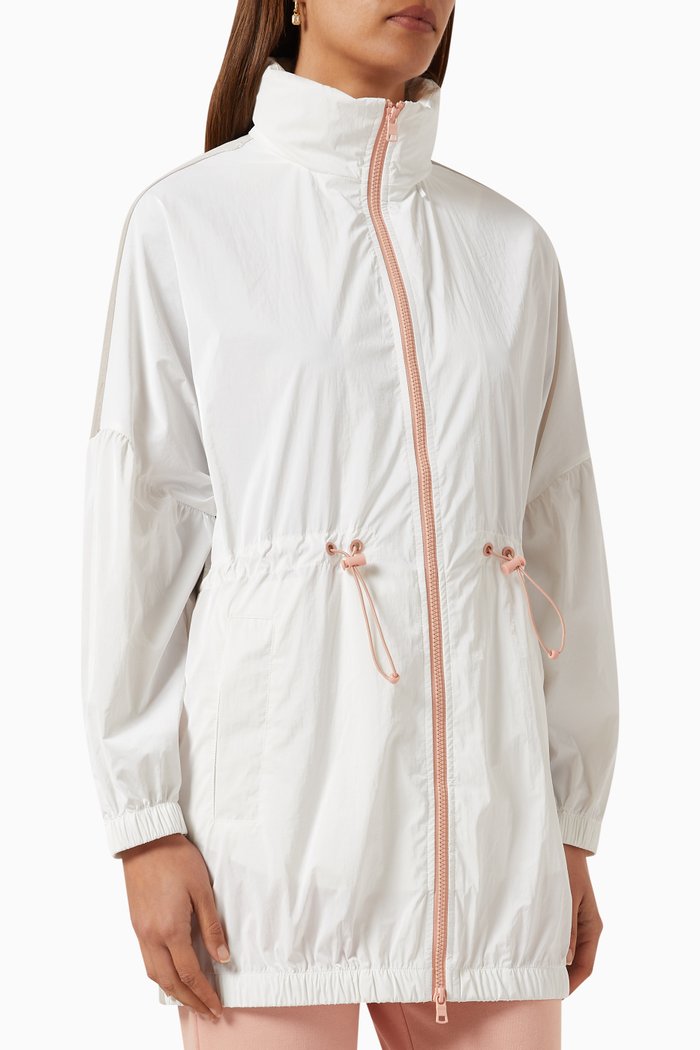 

AX Embossed Caban Coat in Technical Fabric, White