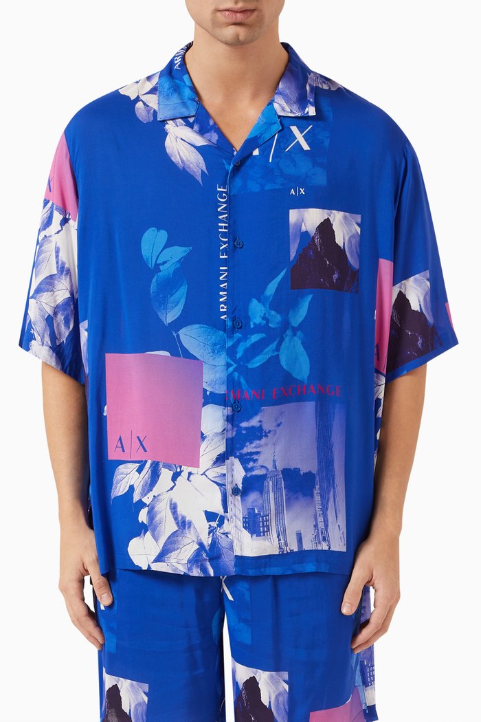 

Floral Print Shirt in Viscose, Multicolour
