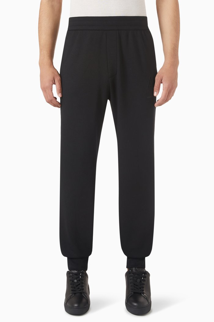 Logo Sweatpants in Modal Blend, Black
