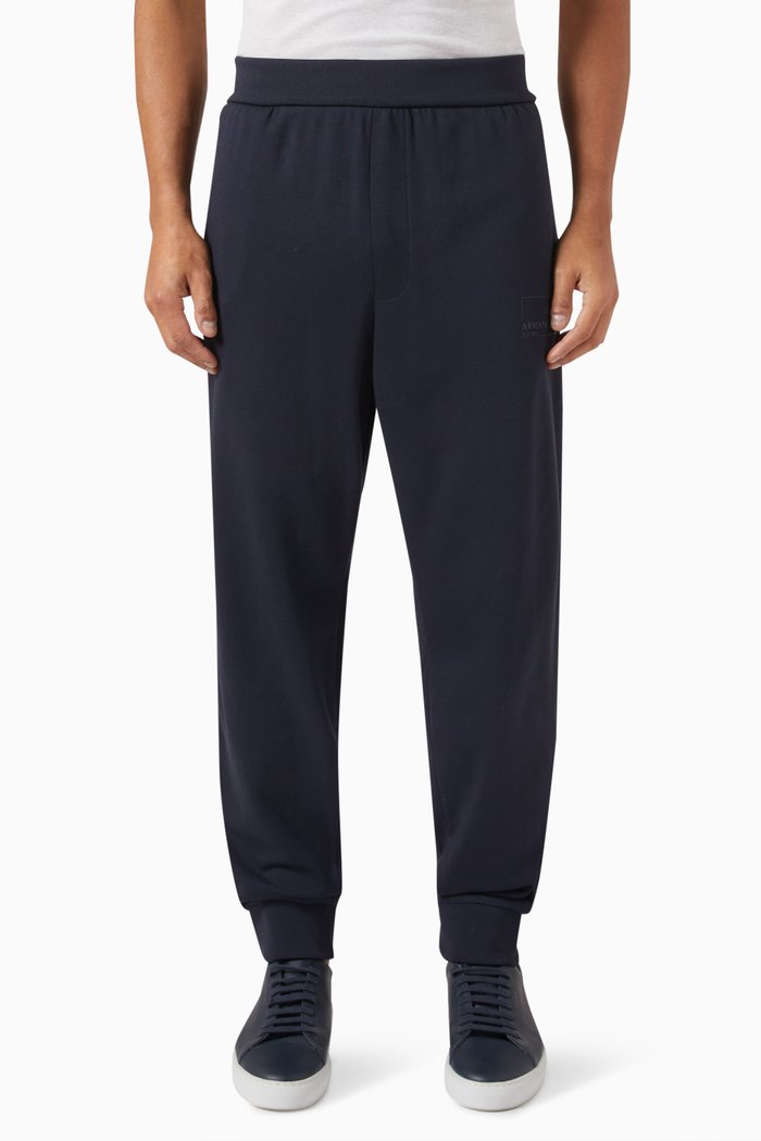

Logo Print Sweatpants in Cotton, Blue