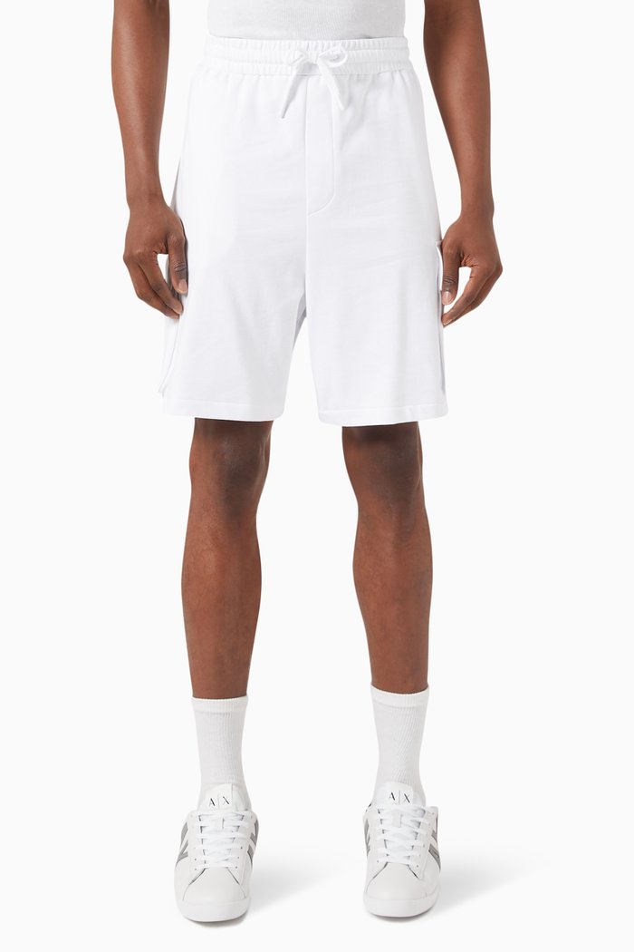 Summer Beats Sweatshorts in Cotton Jersey, White