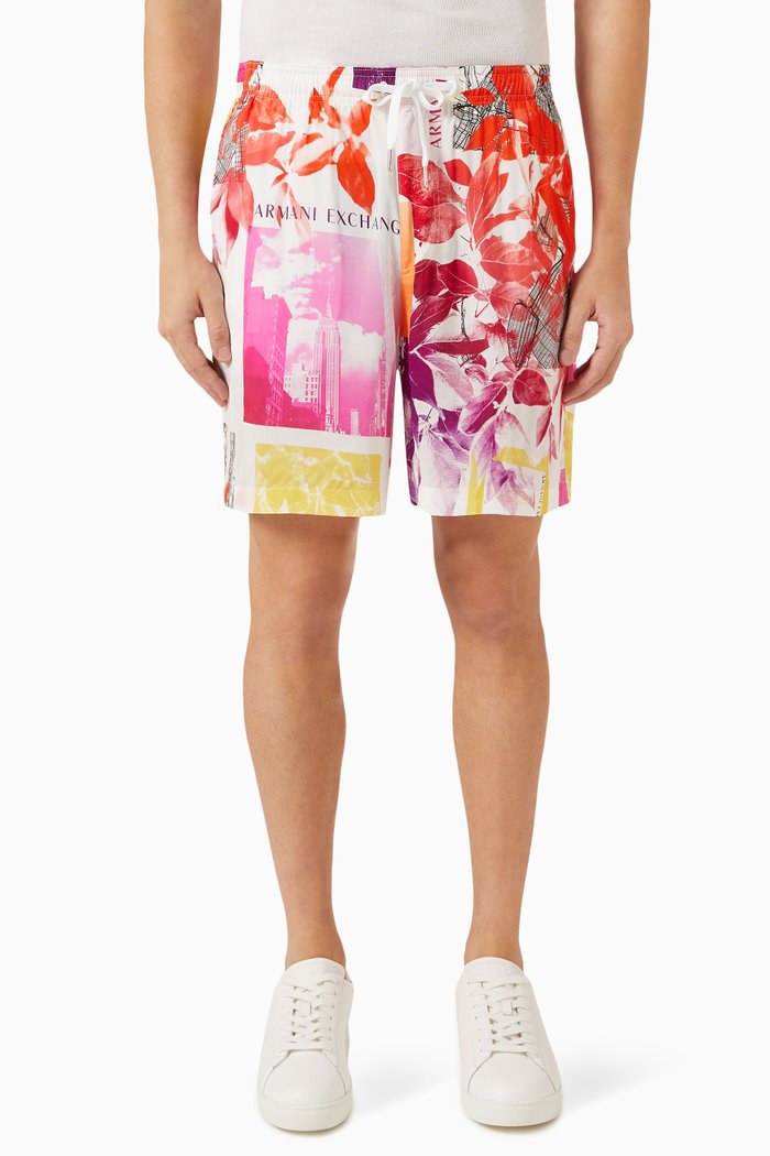 

Floral Print Bermuda Shorts in Viscose, Multicolour