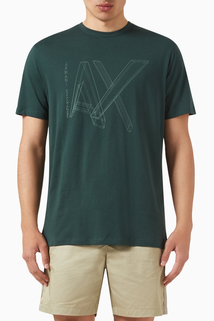 

Logo T-shirt in Cotton Jersey, Green