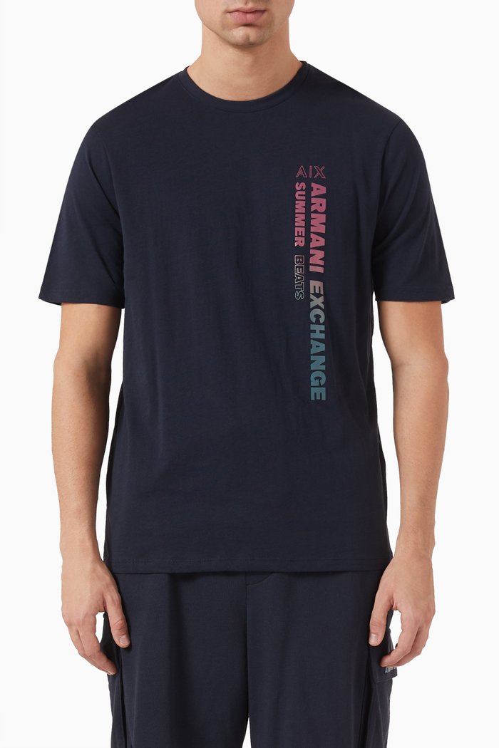 

Summer Beats T-shirt in Cotton Jersey, Blue