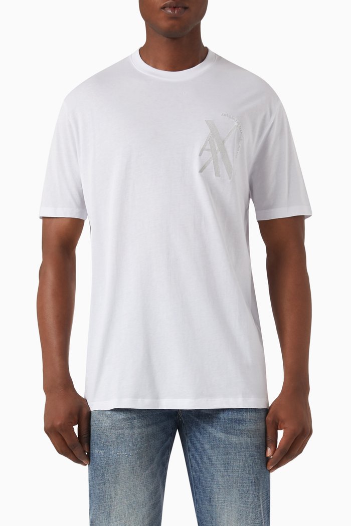 Logo T-shirt in Cotton Jersey, White