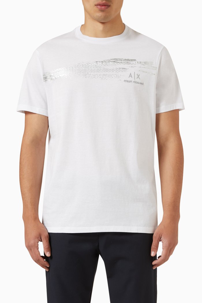 

Graphic Foil Logo T-Shirt in Cotton, White