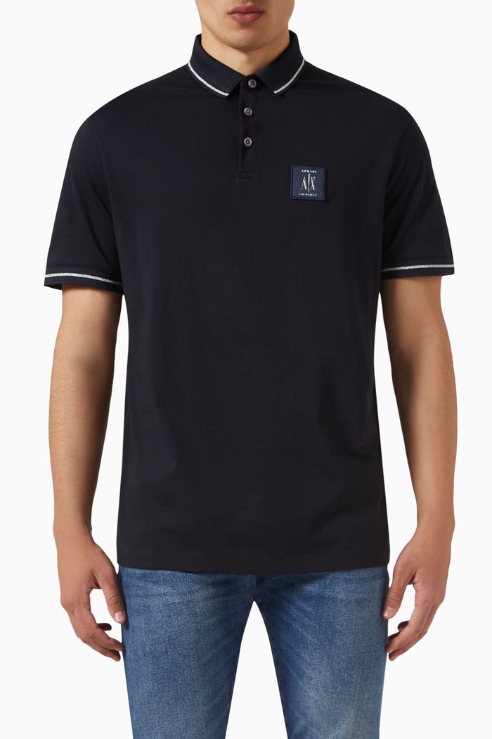 

Icon Logo Polo Shirt in Cotton, Blue