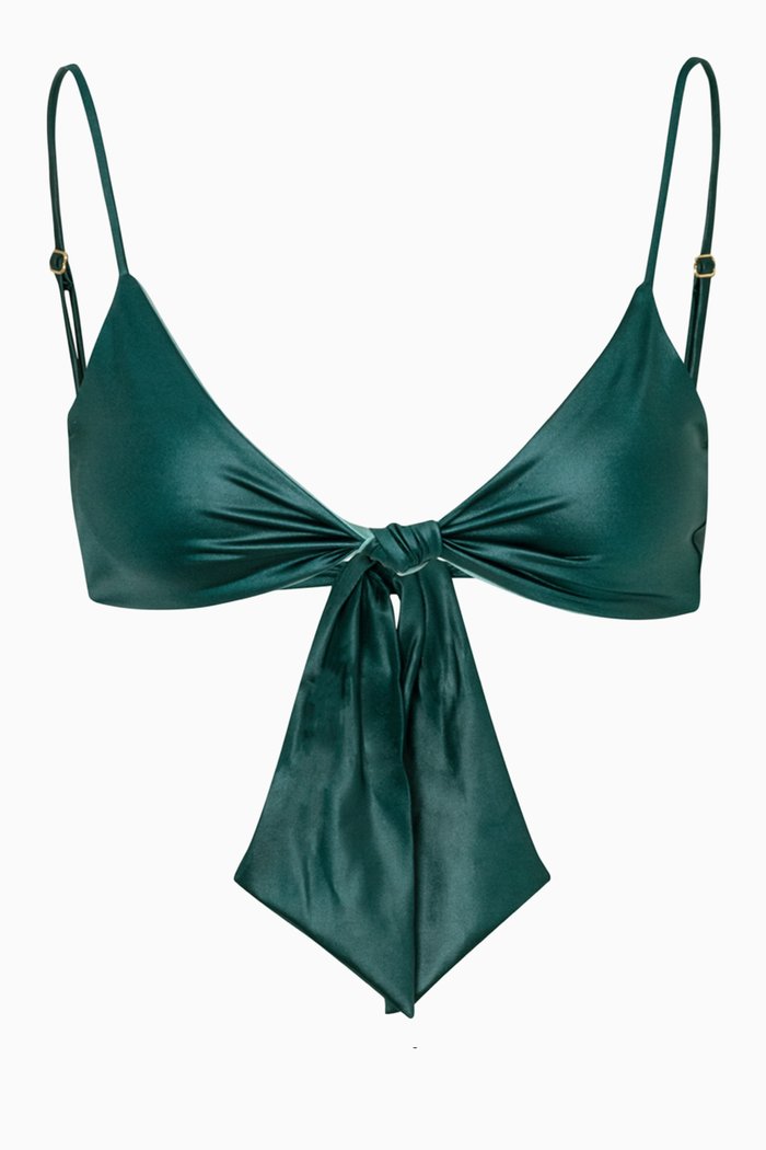 Pacifico Reversible Bikini Top, Green