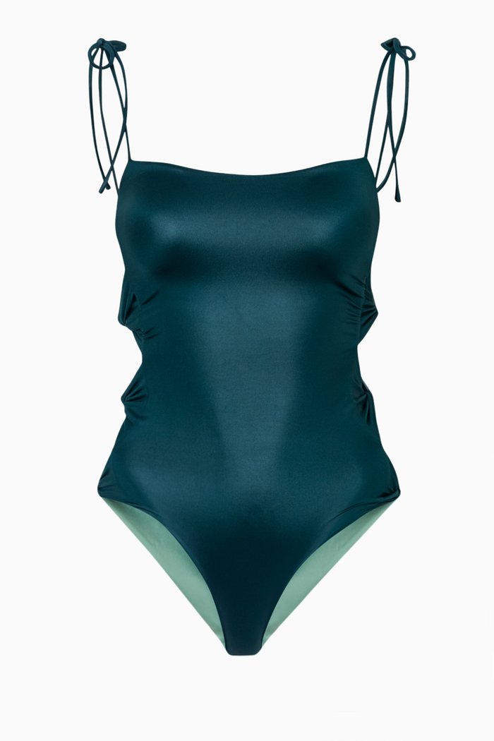 Tejada Reversible One-piece Swimsuit, Green
