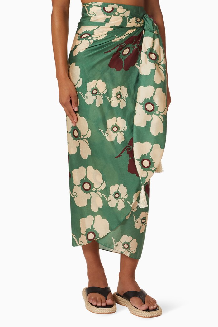 

Mapara Skirt in Cotton Silk, Green