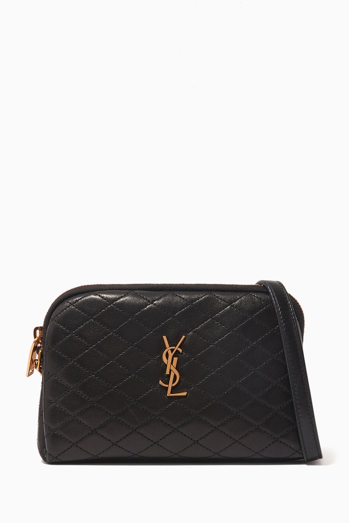

Gaby Chain Pouch Bag in Quilted Lambskin, Black
