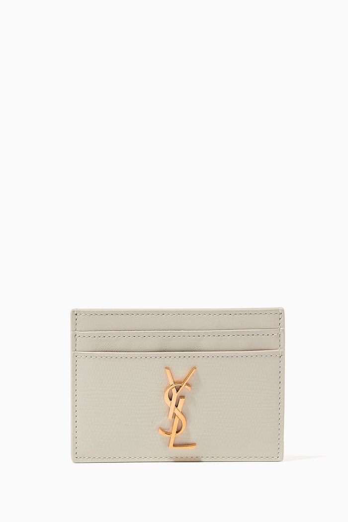 

Cassandre Card Case in Leather, White