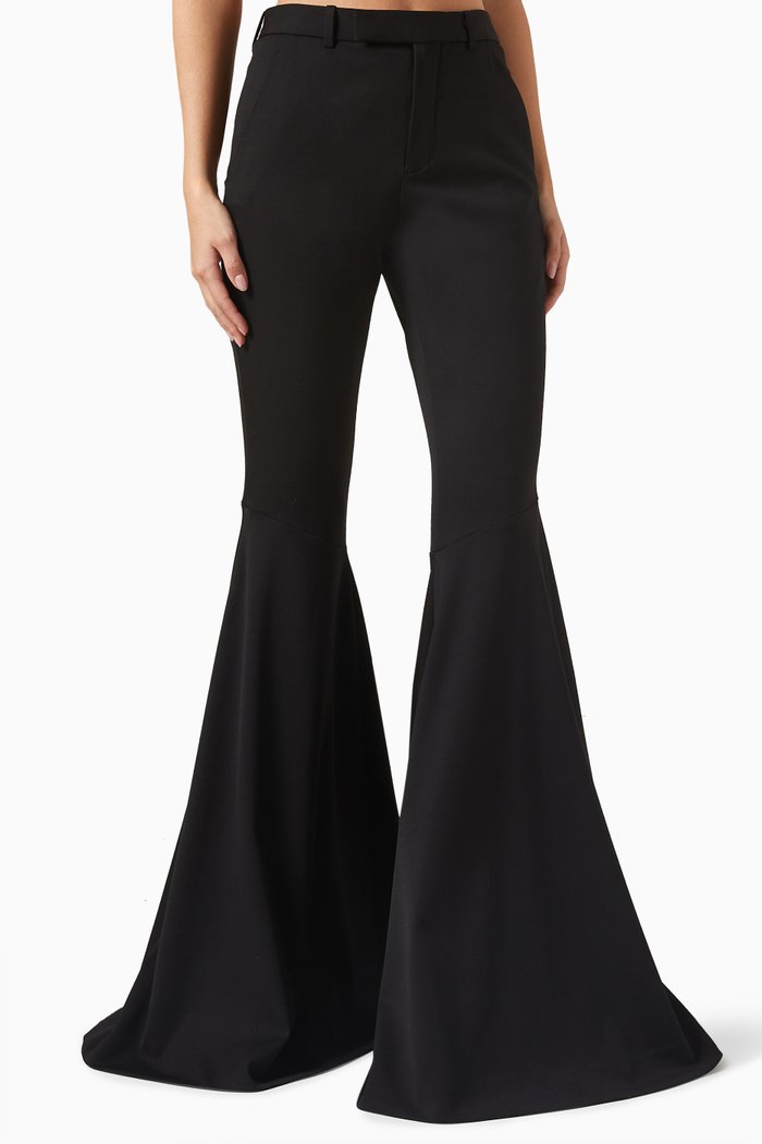 

Flared Pants in Garbadine, Black