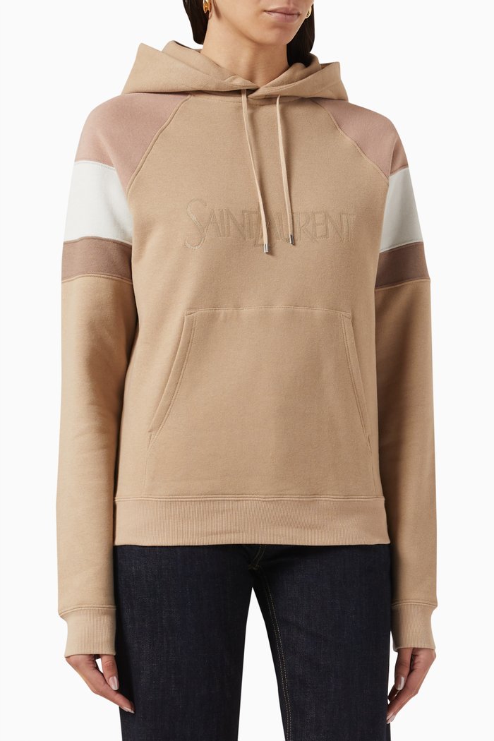 Hoodie in Fleece, Neutral