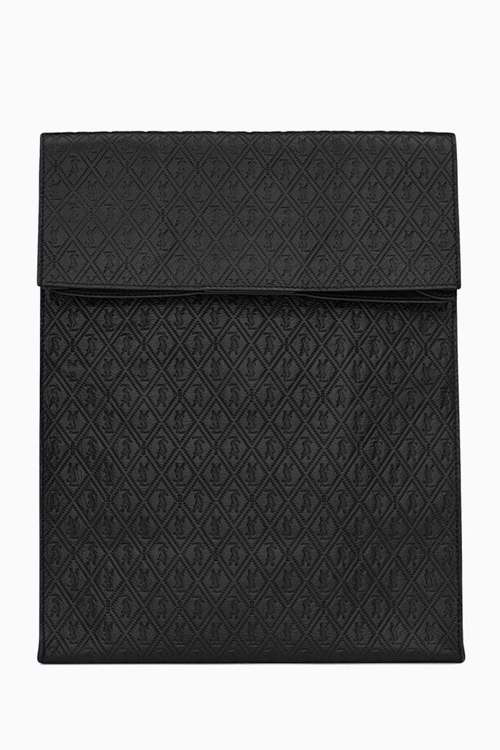 

Le Monogramme Deli Paper Bag in Leather, Black