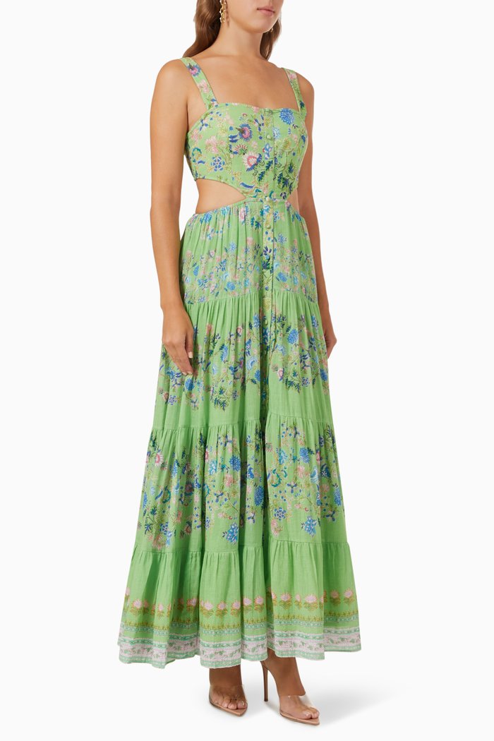 

Cut-out Maxi Dress, Green