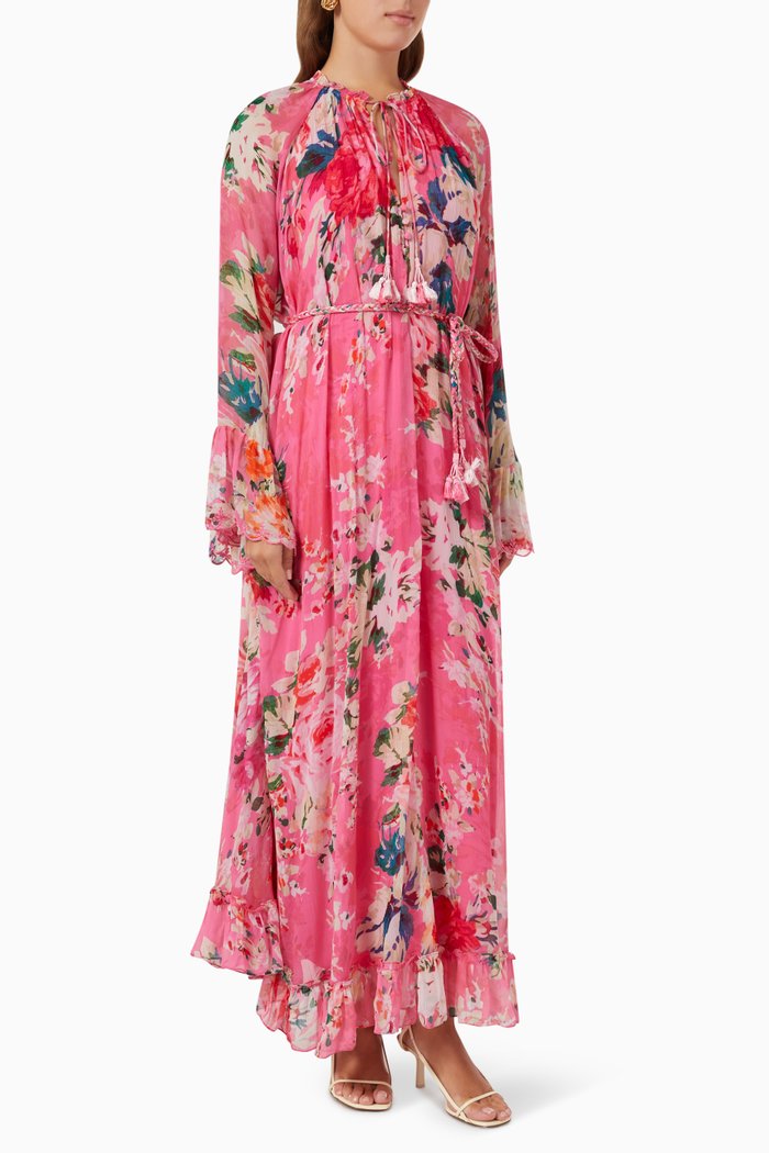 

Floral-print Maxi Dress, Pink