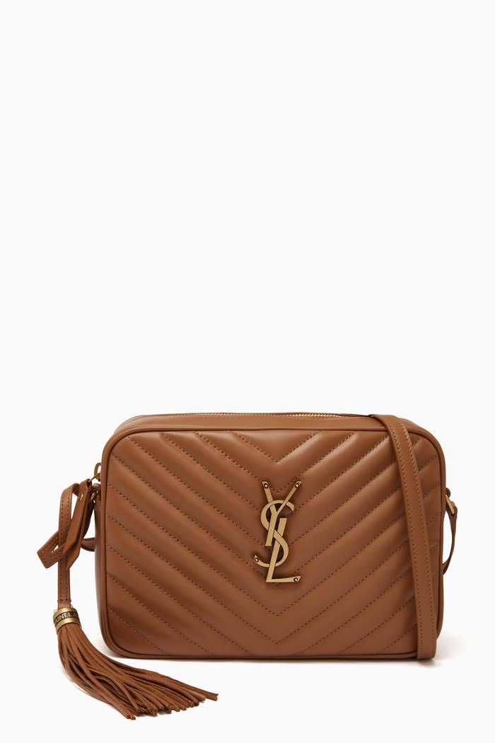 

Lou Quilted Camera Bag in Leather, Brown