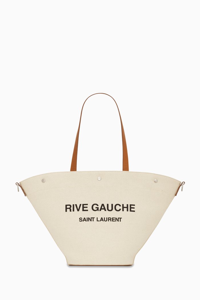 

Rive Gauche Tote Bag in Canvas, White