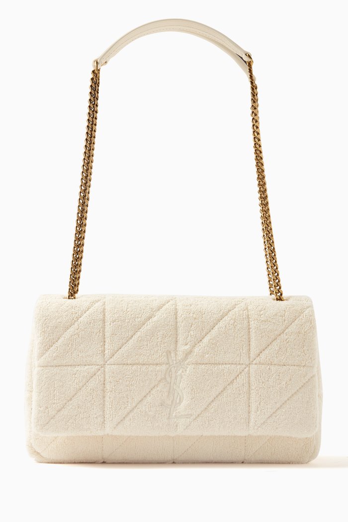 

Medium Jamie Chain Bag in Terry, White