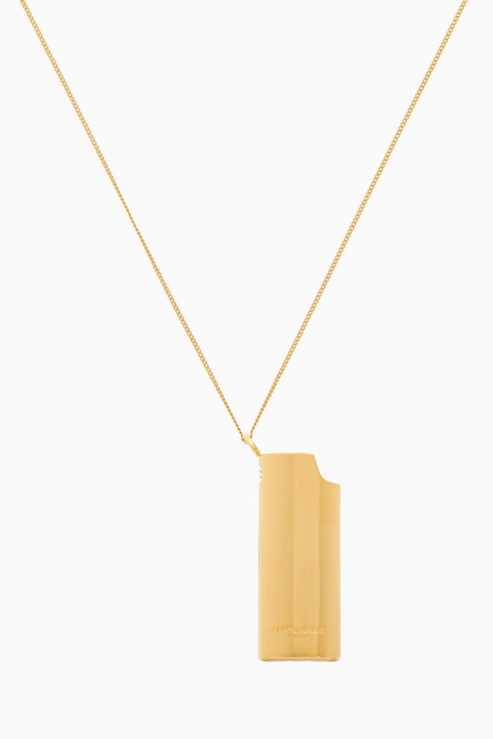 

Lighter Holder Necklace in Brass, Gold
