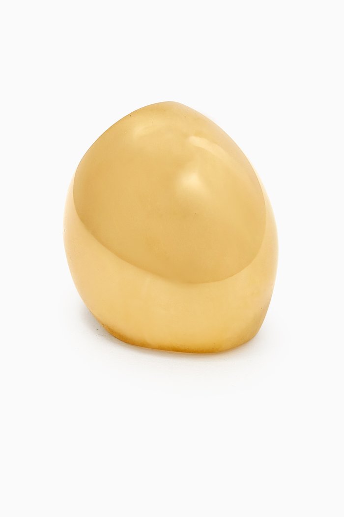 

Oversized Egg Ring in Metal, Gold