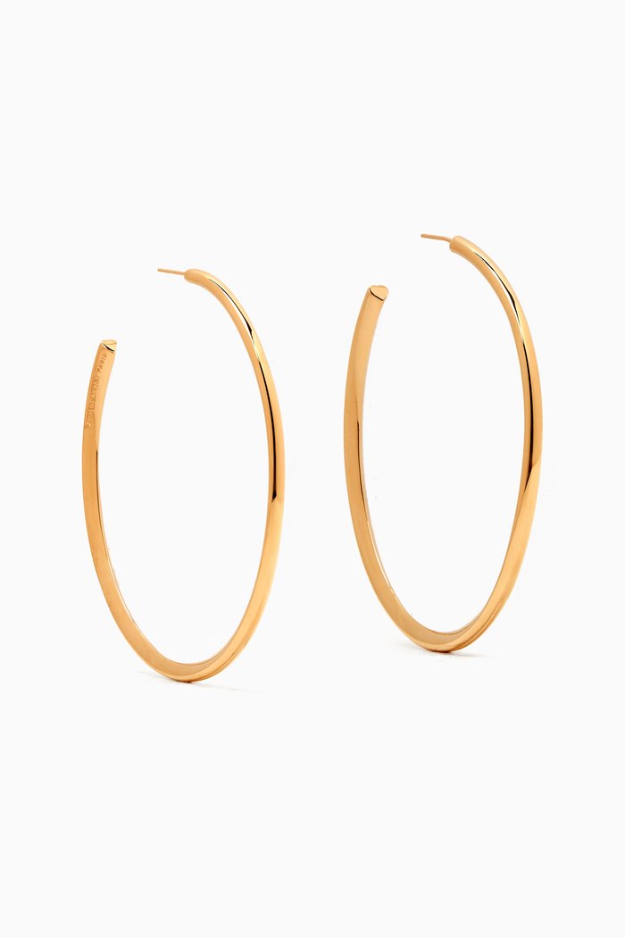 

Heart Hoop Earrings, Gold