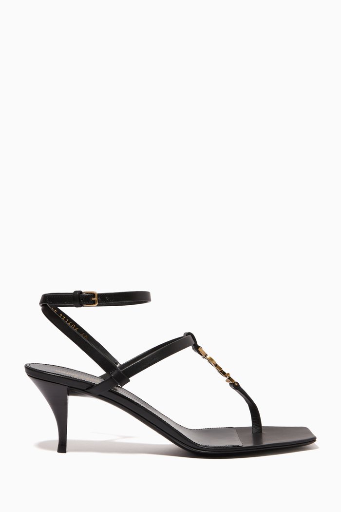 

Cassandra Sandals in Leather, Black