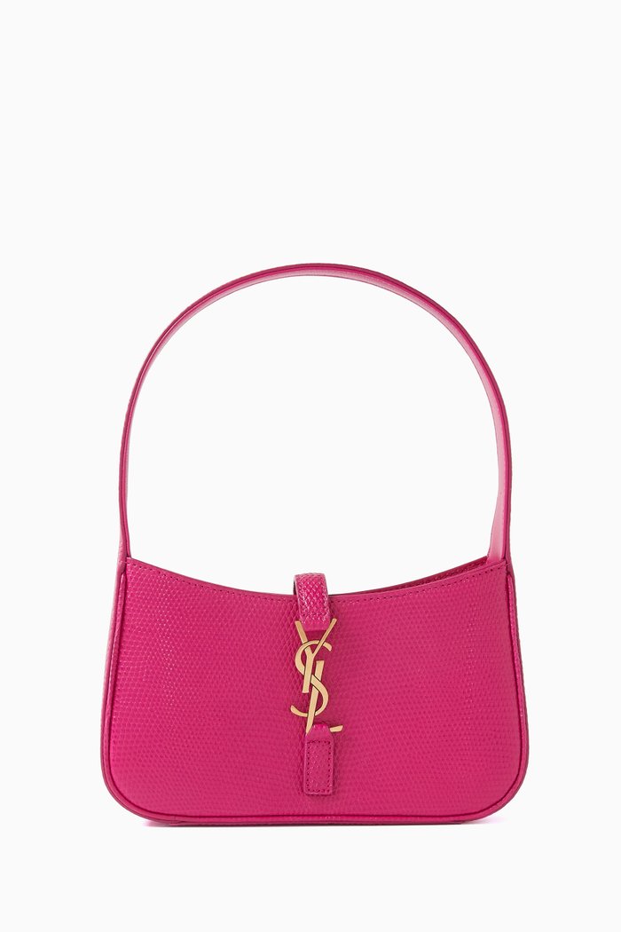 

Mini Le 5 A 7 Hobo Bag in Lizard Leather, Pink