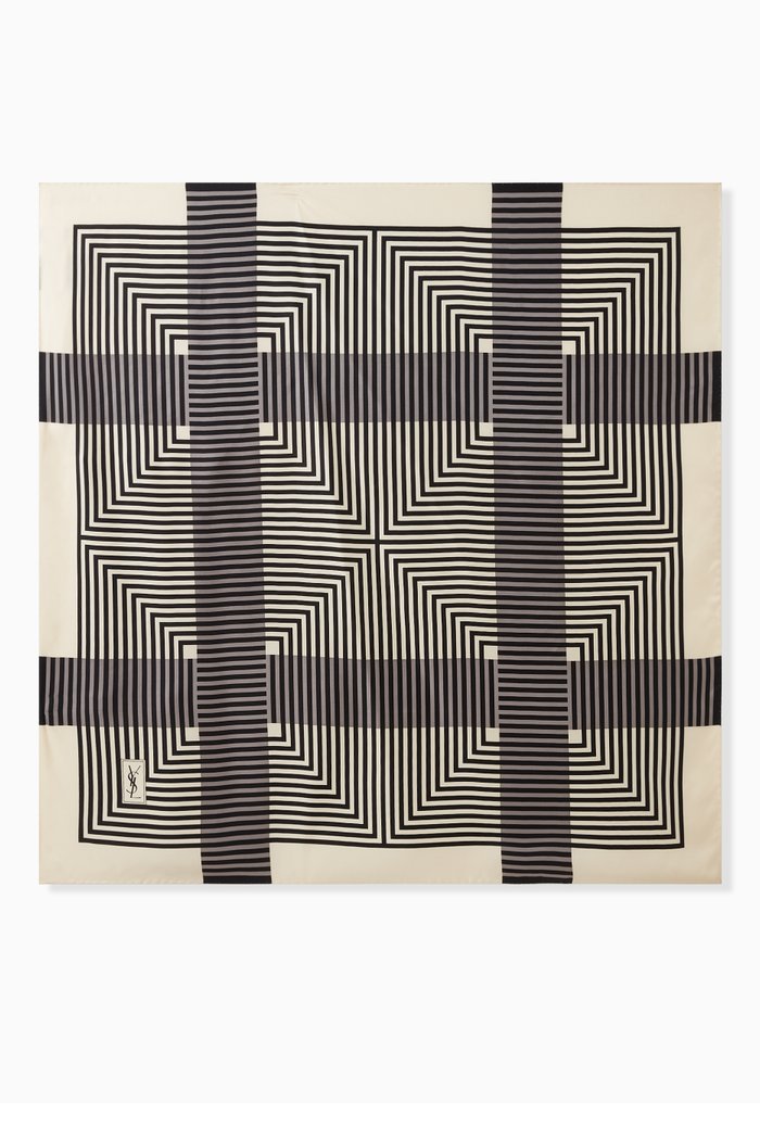 

Square Scarf in Silk Twill, Black