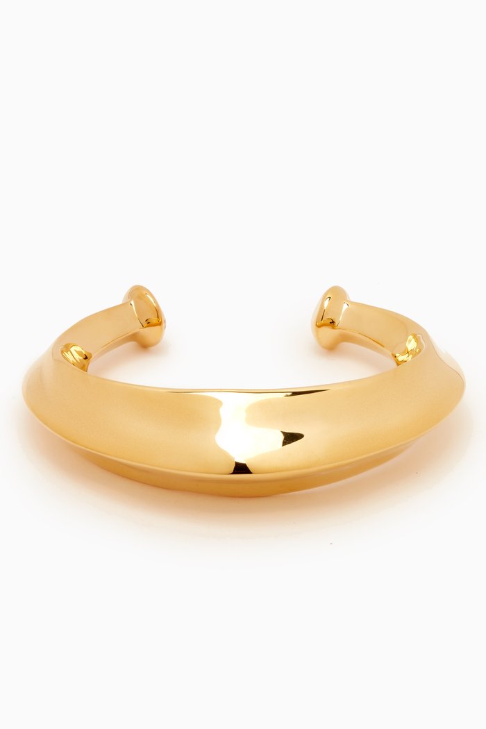 

Moon Cuff Bracelet in Metal, Gold